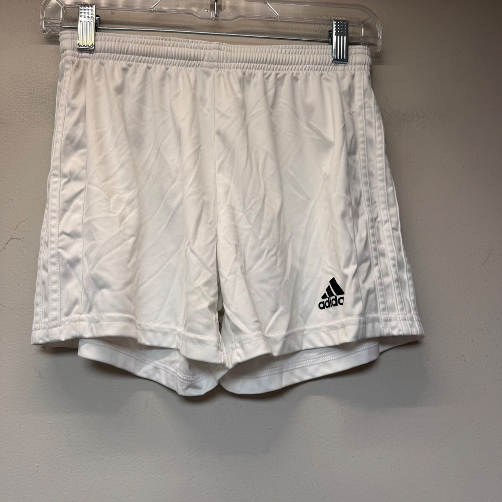 Adidas Athletic Shorts Women Small White Excellent Primegreen Aeroready Soccer